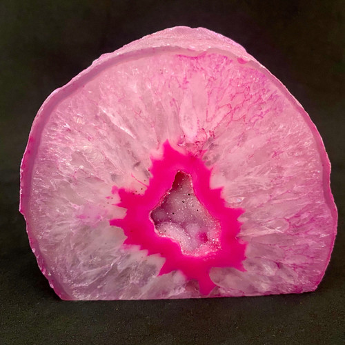 Pink Agate Base Cut Geode Crystal #53.1
