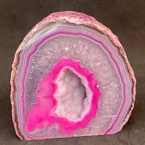 Agate Base Cut Geode Crystal-53.13