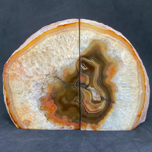 Agate Geode Crystal Bookends-3.31