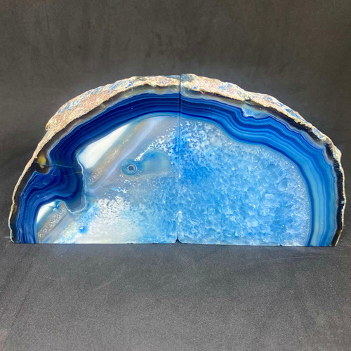 Blue Agate Bookends Crystal #3.41