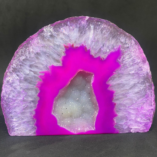 Pink Agate Base Cut Geode Crystal #53.48 Pink Agate Base Cut Geode Crystal #53.48