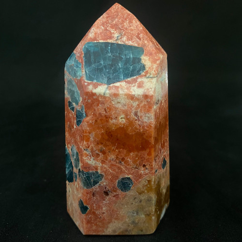 Blue Apatite in Red Silver Leaf Jasper Crystal Generator #1.1