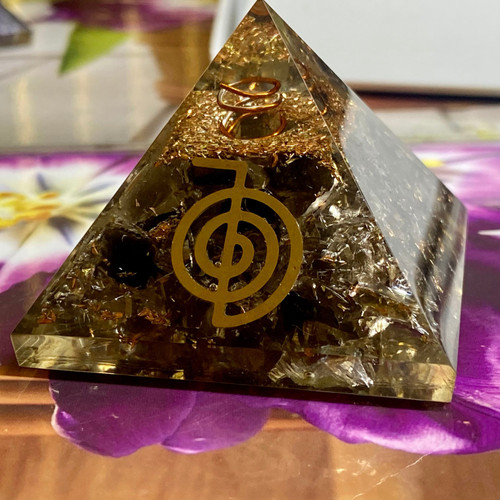 Orgonite Pyramid-Smoky Quartz-1.1 Orgonite Pyramid-Smoky Quartz-1.1