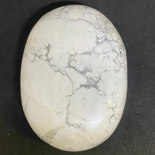 Howlite Crystal Palm Stone (Large) #1.1