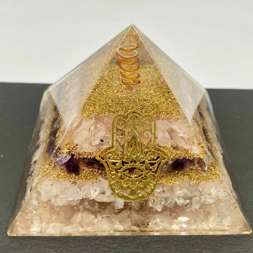 Orgonite Pyramid Rose Quartz & Amethyst #1.1