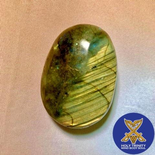 Holy Trinity Mind Body Soul Labradorite Smooth Stone-2.1 