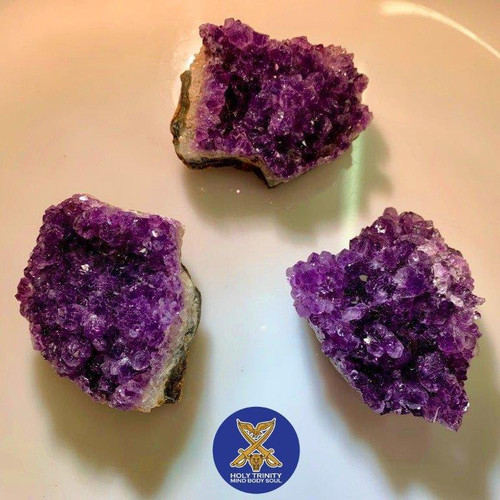 Holy Trinity Mind Body Soul Amethyst Clusters A Grade Small-3.3 