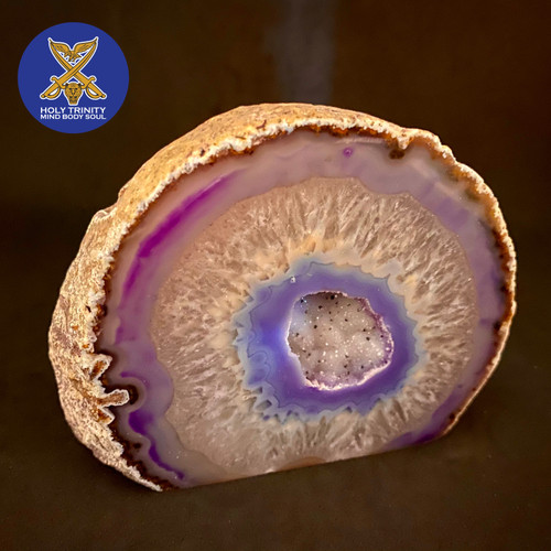 Agate Base Cut Geodes-51.18, Geode Crystal, Perfect for Home or Office Decor & Gift