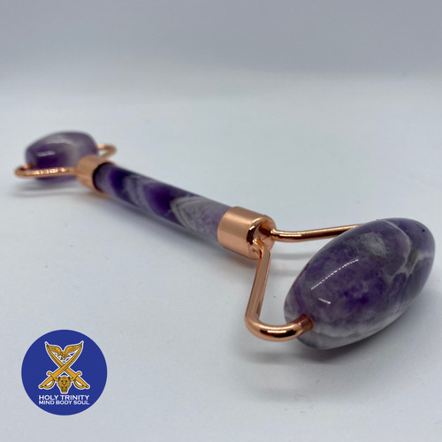 Amethyst Double-Sided Massage Set-1 Facial Roller Tool Premium Quality Amethyst Double-Sided Massage Set-1 Facial Roller Tool Premium Quality