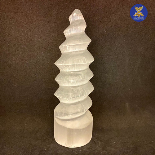 Selenite Spiral Tower ( Unicorn Horns )-1.10
