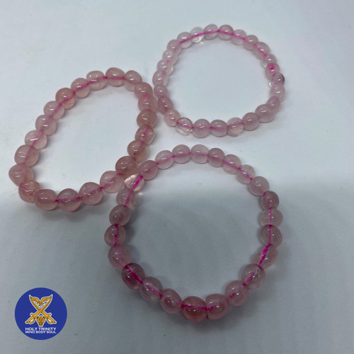 Rose Quartz Nugget Bracelet-1