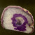 Purple agate base cut geode 53.72, flat cut base