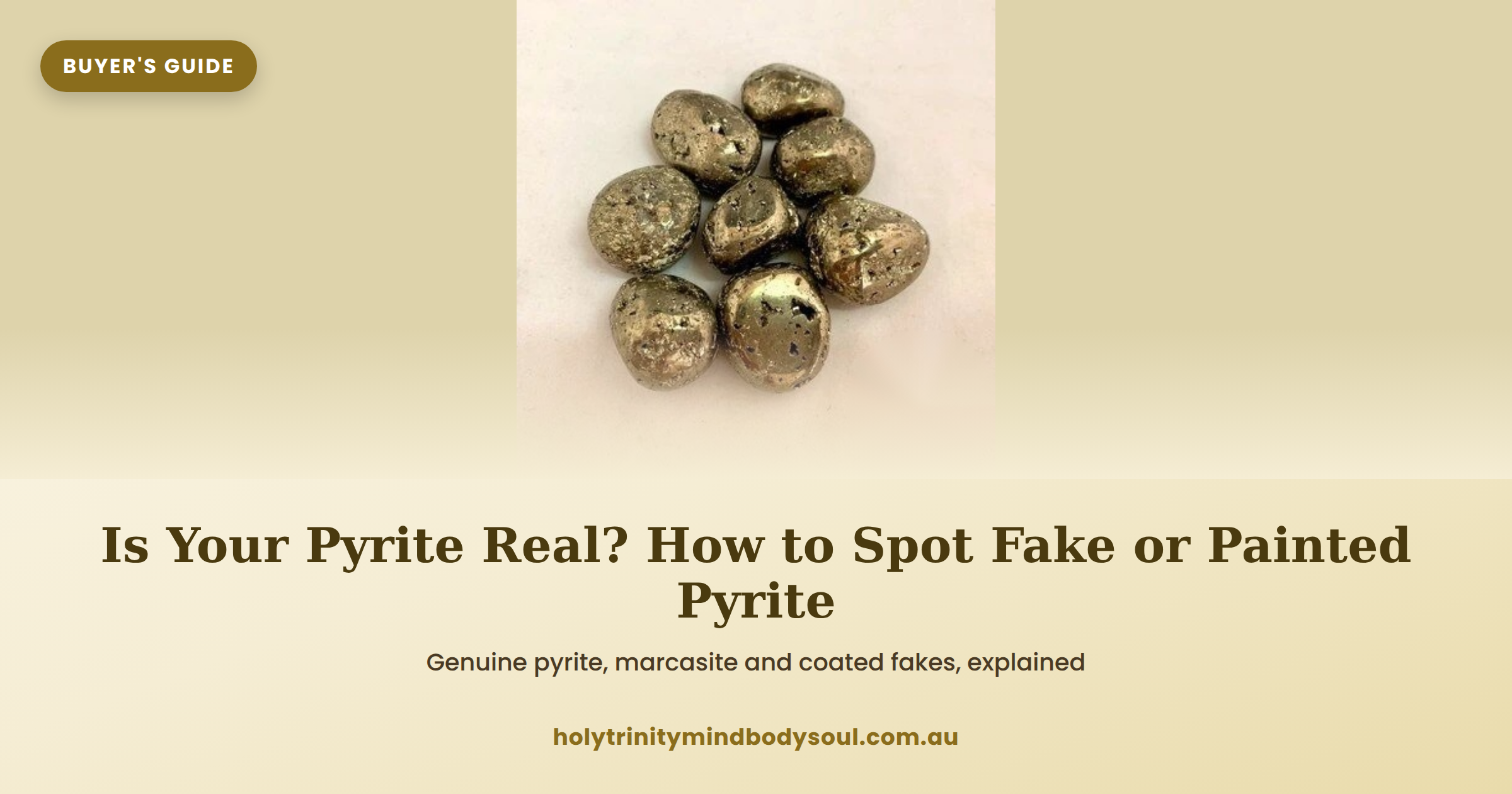 Is Your Pyrite Real? How to Spot Fake, Painted or Coated Pyrite