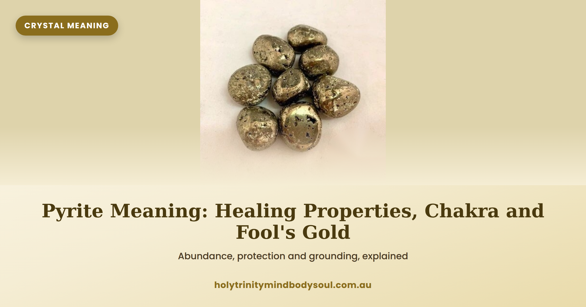 Pyrite Meaning: Healing Properties, Chakra and Why It's Called Fool's Gold