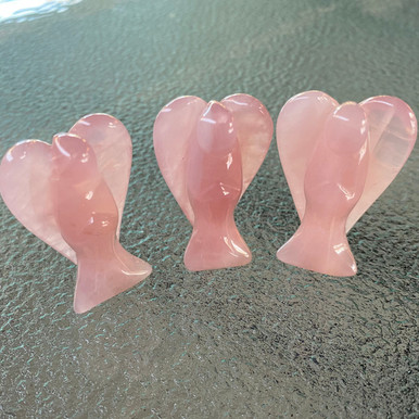 Rose Quartz Carved Angel