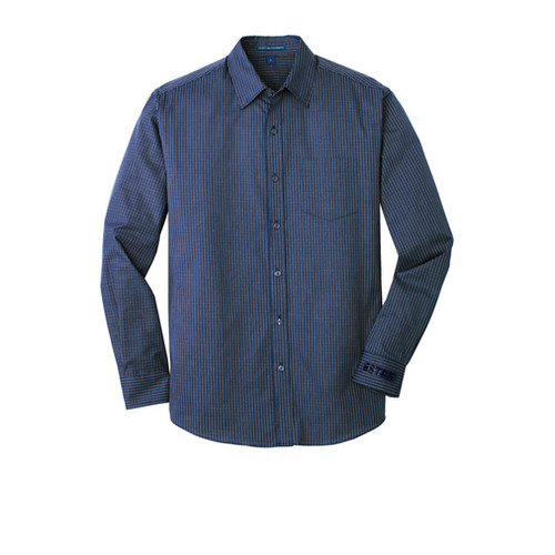 Micro Tattersall Woven Shirt - Blue (While Supplies Last)