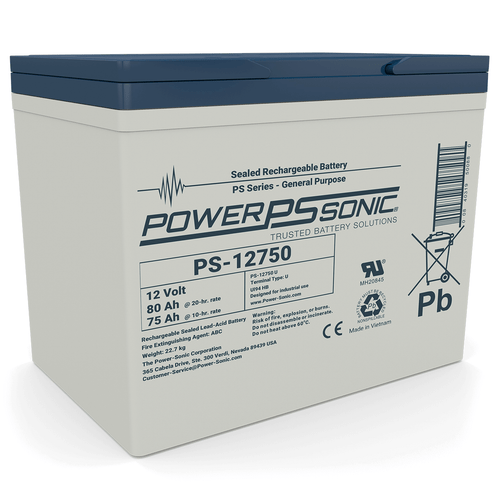 Power Sonic PS-12750 M6 General Purpose SLA, PS Series Battery