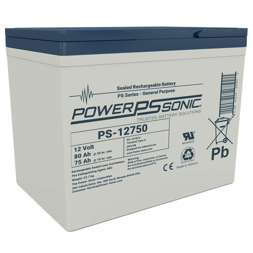 Power Sonic PS-12750 M6 General Purpose SLA, PS Series Battery
