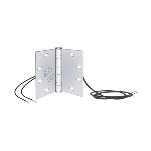 SDC PTH-4Q-DPS Four (4) Conductor Power Transfer Hinge with Door Status Contact, 626 Dull Chrome
