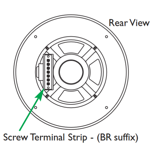 Bogen S86T725PG8WBR Ceiling Speaker Grille Assembly, Screw Terminals, Off-White