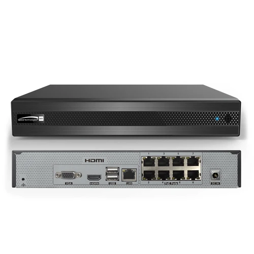 Speco N8NRV2TB Network Video Recorder, 8 Channel, 8 Built-In PoE Ports, 2TB Storage