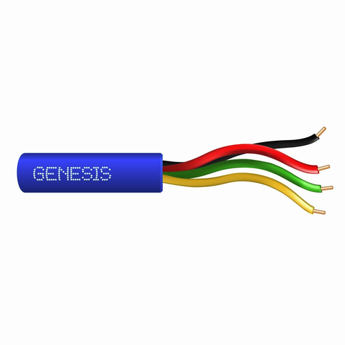 Genesis 21035806 22/4 Solid Unshielded Cable, Riser, CMR, 500' Speed Bag, Blue
