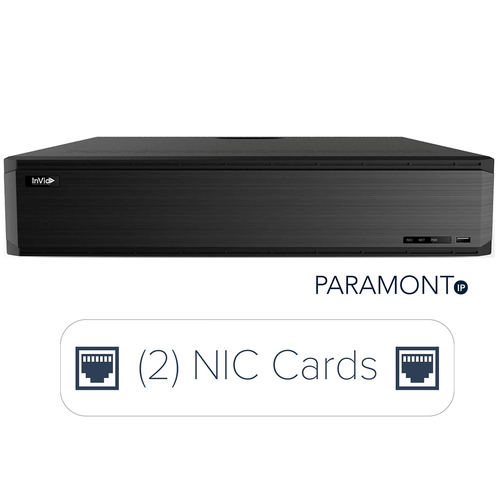 InVid Tech PN3A-64FNH/32TB 64 Channel NVR, (2) NIC Cards, 10TB
