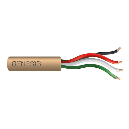 Genesis 21045813 22/4 Stranded Unshielded Cable, Riser, CMR, 500' Speed Bag, Beige