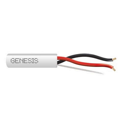 Genesis 21145501 18/2 Stranded Unshielded Cable, Riser, CMR, 500' Pull Out Box, White