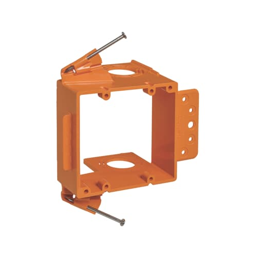 Carlon SC200AR Two Gang Non-Metallic Low Voltage Backless Bracket, Orange