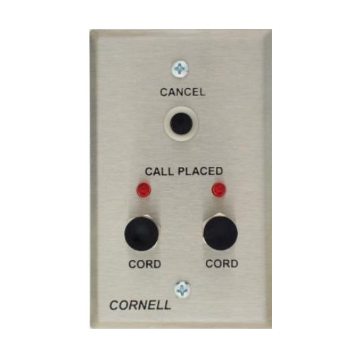 Cornell B-122 Bedside Station with Two Jacks, Two Call Placed Lights and Cancel Button