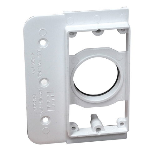 Vaculine 791044W Hayden Style Plastic Mounting Plate, White