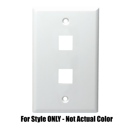 DataComm 20-3002-BK Keystone Plate 2 Port, UL, Black
