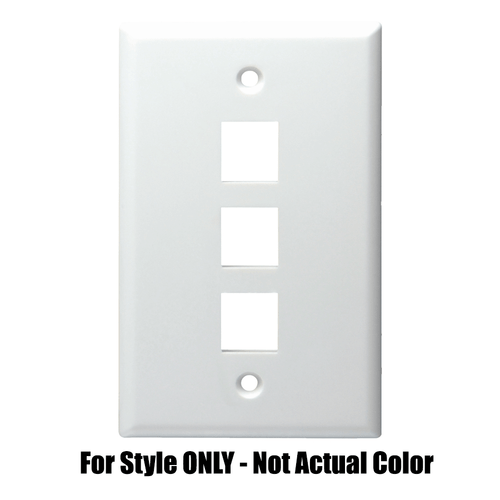 DataComm 20-3013-BK Keystone Plate 3 Port, UL, Black