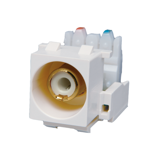 DataComm 20-3105-WH 10 Keystone Insert RCA to 110, White