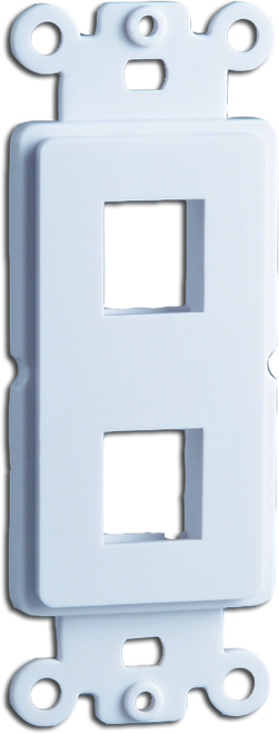 DataComm 20-5152 Decora Keystone Insert, 2-Port, White