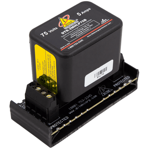 Ditek DTK-2MHLP75BWB Data & Signaling Circuit Surge Protector with Snap-Track Base