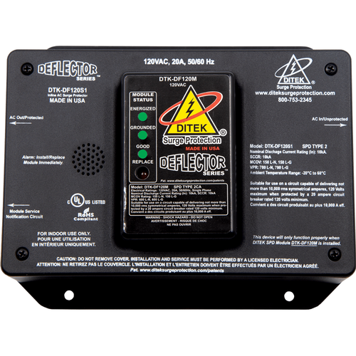 Ditek DTK-DF120S1 Series Connected Surge Protector with Dry Contacts and Audible Alarm