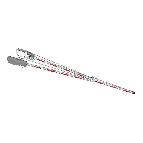 DoorKing 1602-162 Aluminum Barrier Arm Kit, 3-Piece, 20-27 Ft