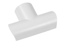 1.18x0.59in White Mini PVC Equal Tee 2PK