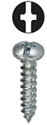 Dottie #10 x 2 Phillips/Slotted Pan Head Sheet Metal Screw, 50 Pack