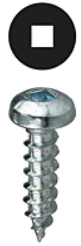 Dottie #6 x 1" Square Drive Pan Head Sheet Metal Screw, 100 Pack