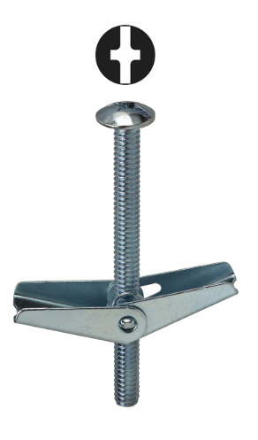 Dottie 1/4x 4 Phillips/Slotted Mushroom Head Toggle Bolt