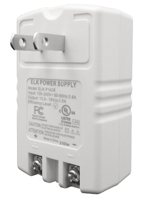 Plug In Power Supply 14VDC 2.6A UL Wh