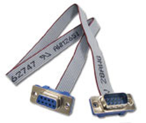 Serial Ribbon Cable 17" Male-DB9 / Female DB-9