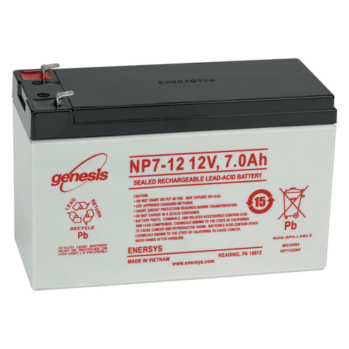 EnerSys NP7-12FR SLA Battery, 12V, 7A