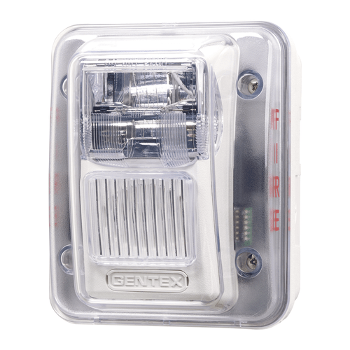 Gentex 904-1218-002 WGEC24 Evacuation Outdoor Horn/Strobe, 24 VDC, 75 Candela, WGEC24-75WW