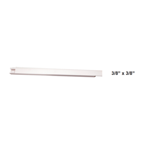 GRI E-Z 38-W Duct Raceway, 3/8 x 3/8, 6' Lengths, White, Bag of 10