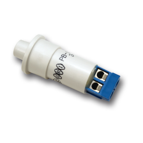 GRI PB-100T-W Push Button Plunger Switch with Terminals, Closed Loop, White