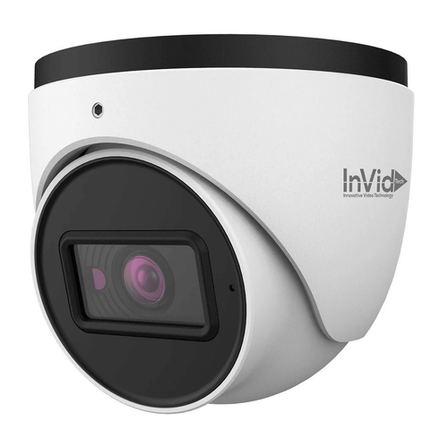 InVid Tech PAR-P8TXIR28NH-AI 8MP Outdoor Turret Camera, Fixed Lens, WDR, Built-In Mic, White